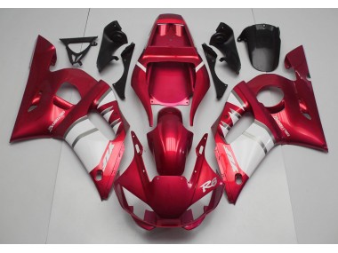 Red & White 1998-2002 Yamaha R6 Motorcycle Fairing