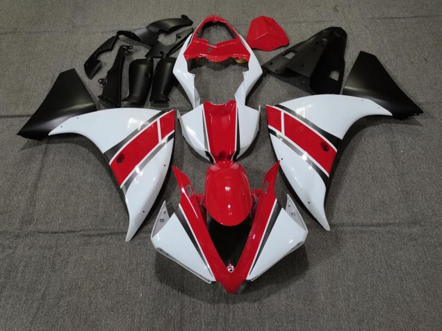 Red White 2009-2011 Yamaha R1 Motorcycle Fairing Red White 2009-2011 Yamaha R1 Motorcycle Fairing