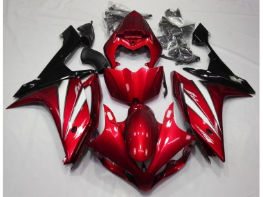 Red White and Black 2007-2008 Yamaha R1 Motorcycle Fairing