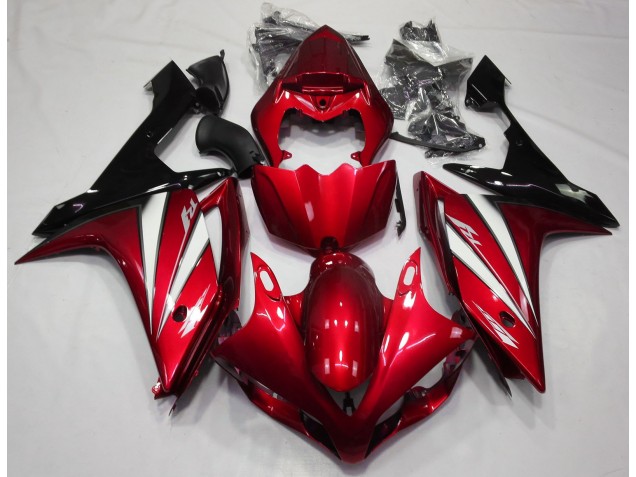 Red White and Black 2007-2008 Yamaha R1 Motorcycle Fairing Red White and Black 2007-2008 Yamaha R1 Motorcycle Fairing