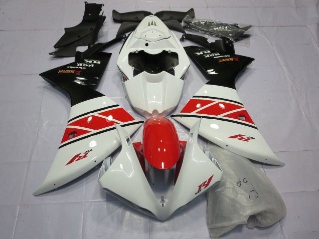 Red White and Black 2012-2014 Yamaha R1 Motorcycle Fairing