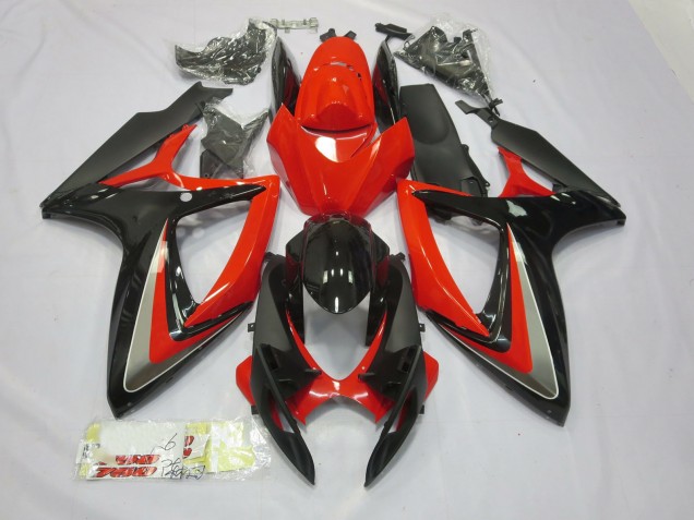 Red and Black 2006-2007 Suzuki GSXR 600-750 Motorcycle Fairing Red and Black 2006-2007 Suzuki GSXR 600-750 Motorcycle Fairing