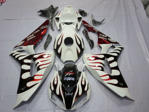 Red and Black Flame 2006-2007 Honda CBR1000RR Motorcycle Fairing Red and Black Flame 2006-2007 Honda CBR1000RR Motorcycle Fairing
