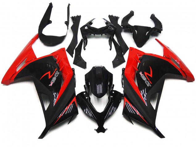 Red and Gloss Black 2013-2018 Kawasaki Ninja 300 Motorcycle Fairing Red and Gloss Black 2013-2018 Kawasaki Ninja 300 Motorcycle Fairing