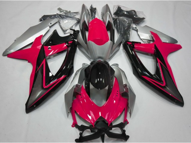 Red and Silver 2008-2010 Suzuki GSXR 600-750 Motorcycle Fairing Red and Silver 2008-2010 Suzuki GSXR 600-750 Motorcycle Fairing