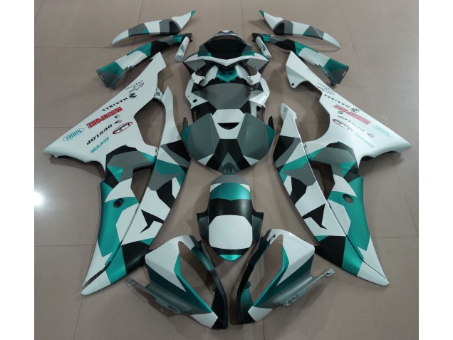 Seafoam Green Snow Camo 2008-2016 Yamaha R6 Motorcycle Fairing Seafoam Green Snow Camo 2008-2016 Yamaha R6 Motorcycle Fairing