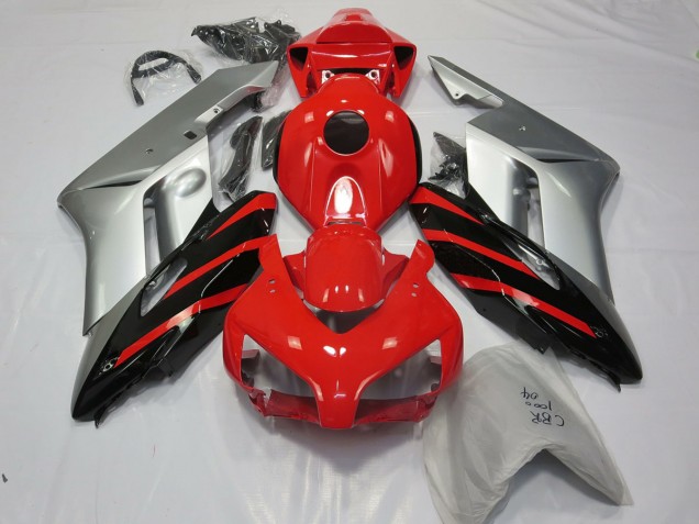 Silver Red and Black 2004-2005 Honda CBR1000RR Motorcycle Fairing Silver Red and Black 2004-2005 Honda CBR1000RR Motorcycle Fairing