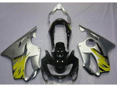 Silver Yellow and Black 1999-2000 Honda CBR600 F4 Motorcycle Fairing