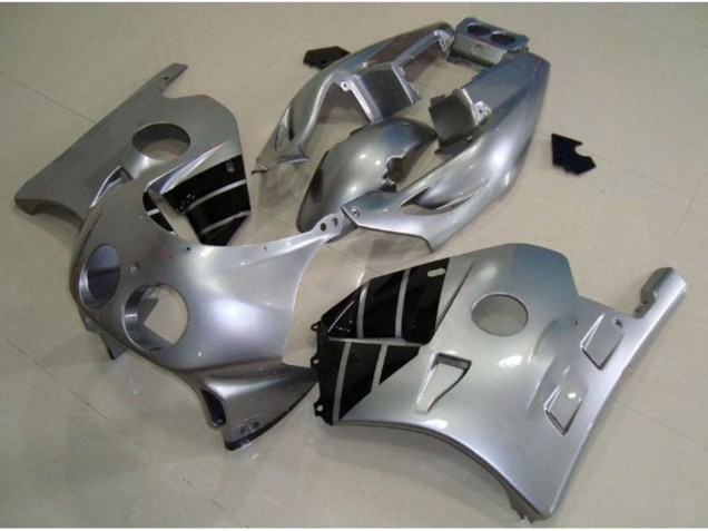 Silver and Black 1990-1998 Honda CBR250RR Motorcycle Fairing Silver and Black 1990-1998 Honda CBR250RR Motorcycle Fairing