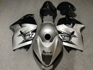 Silver and Black 1997-2007 Suzuki GSXR 1300 Hayabusa Motorcycle Fairing