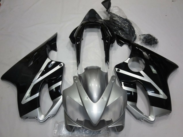 Silver and Black 2004-2007 Honda CBR600 F4i Motorcycle Fairing Silver and Black 2004-2007 Honda CBR600 F4i Motorcycle Fairing