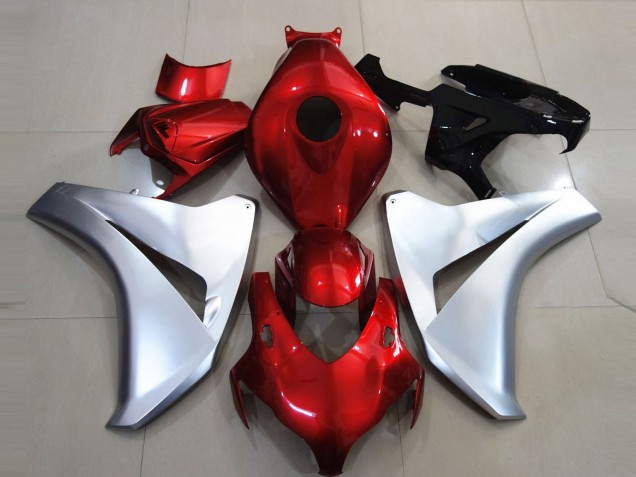 Silver and Candy Apple 2008-2011 Honda CBR1000RR Motorcycle Fairing Silver and Candy Apple 2008-2011 Honda CBR1000RR Motorcycle Fairing