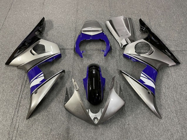 Silver and Purple style 2003-2004 Yamaha R6 Motorcycle Fairing Silver and Purple style 2003-2004 Yamaha R6 Motorcycle Fairing
