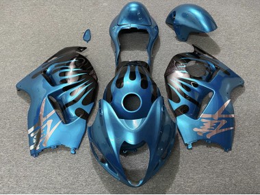 Sky Blue and Black 1997-2007 Suzuki GSXR 1300 Hayabusa Motorcycle Fairing