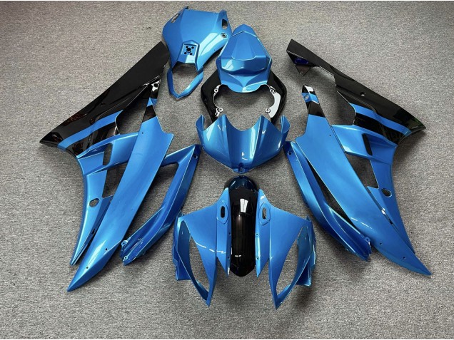 Sky Blue and Black 2006-2007 Yamaha R6 Motorcycle Fairing Sky Blue and Black 2006-2007 Yamaha R6 Motorcycle Fairing