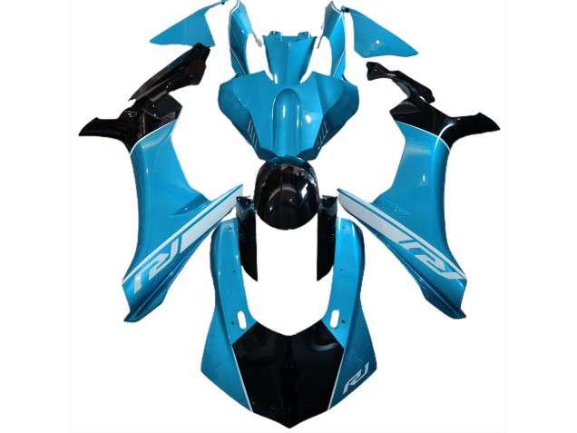 Sky Blue and Black 2015-2019 Yamaha R1 Motorcycle Fairing