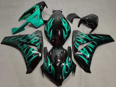 Teal Flame 2008-2011 Honda CBR1000RR Motorcycle Fairing