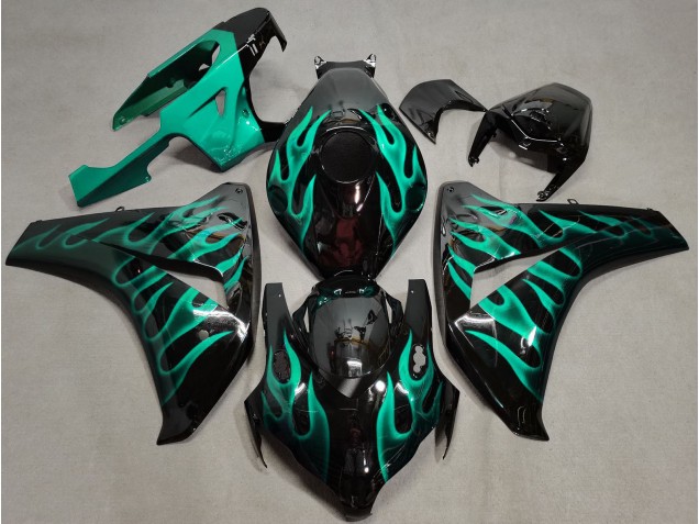 Teal Flame 2008-2011 Honda CBR1000RR Motorcycle Fairing Teal Flame 2008-2011 Honda CBR1000RR Motorcycle Fairing