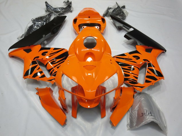 Tribal Orange 2005-2006 Honda CBR600RR Motorcycle Fairing Tribal Orange 2005-2006 Honda CBR600RR Motorcycle Fairing