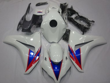 White Blue Red 2008-2011 Honda CBR1000RR Motorcycle Fairing