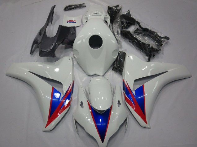 White Blue Red 2008-2011 Honda CBR1000RR Motorcycle Fairing