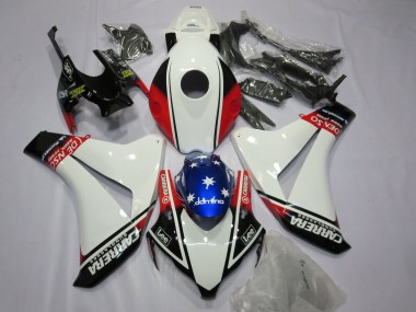 White Carrera 2008-2011 Honda CBR1000RR Motorcycle Fairing