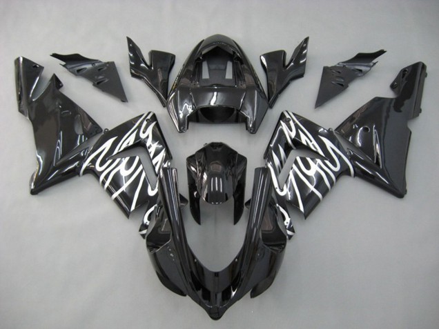 White Flame 2004-2005 Kawasaki ZX10R Motorcycle Fairing White Flame 2004-2005 Kawasaki ZX10R Motorcycle Fairing
