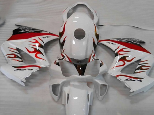 White Red Flame 2002-2012 Honda VFR800 Motorcycle Fairing White Red Flame 2002-2012 Honda VFR800 Motorcycle Fairing