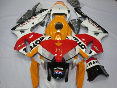 White Repsol 2005-2006 Honda CBR600RR Motorcycle Fairing