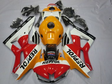 White Repsol 2013-2023 Honda CBR600RR Motorcycle Fairing