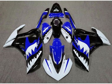 White Shark & Blue 2015-2018 Yamaha R3 Motorcycle Fairing