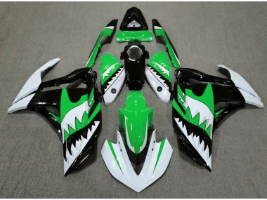 White Shark & Green 2015-2018 Yamaha R3 Motorcycle Fairing