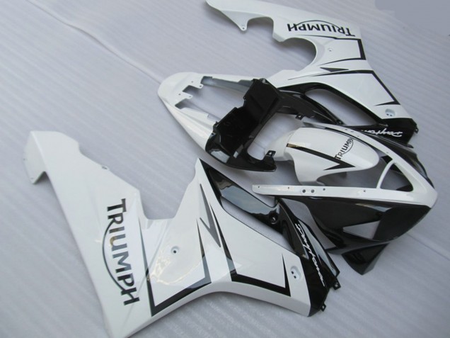 White Silver and Black 2006-2008 Triumph Daytona 675 Motorcycle Fairing White Silver and Black 2006-2008 Triumph Daytona 675 Motorcycle Fairing