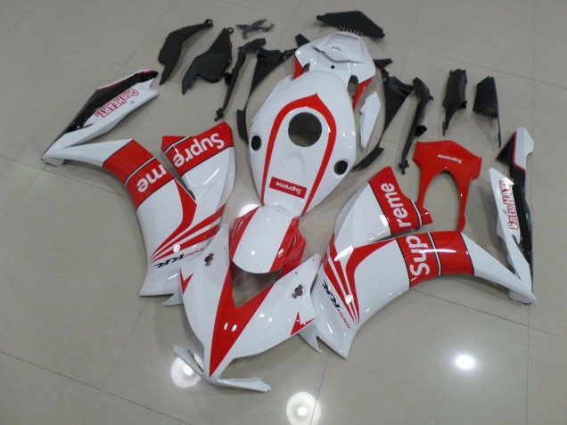 White Supreme 2012-2016 Honda CBR1000RR Motorcycle Fairing White Supreme 2012-2016 Honda CBR1000RR Motorcycle Fairing