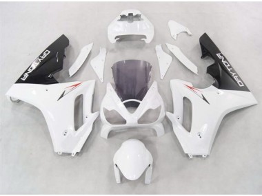 White w Black lowers 2006-2008 Triumph Daytona 675 Motorcycle Fairing