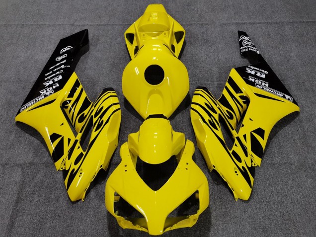 Yellow Black Flame 2004-2005 Honda CBR1000RR Motorcycle Fairing Yellow Black Flame 2004-2005 Honda CBR1000RR Motorcycle Fairing
