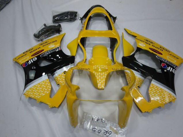Yellow Elf 2000-2002 Kawasaki ZX6R Motorcycle Fairing