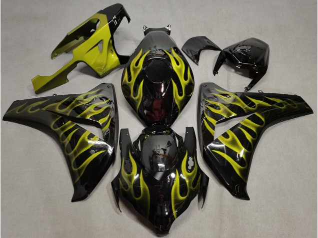 Yellow Flame 2008-2011 Honda CBR1000RR Motorcycle Fairing Yellow Flame 2008-2011 Honda CBR1000RR Motorcycle Fairing