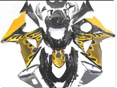 Yellow Flame 2009-2016 Suzuki GSXR 1000 Motorcycle Fairing