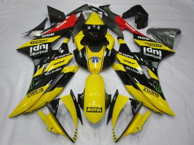 Yellow Motul 2006-2007 Yamaha R6 Motorcycle Fairing