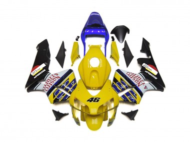 Yellow Nastro Azzurro 46 2003-2004 Honda CBR600RR Motorcycle Fairing