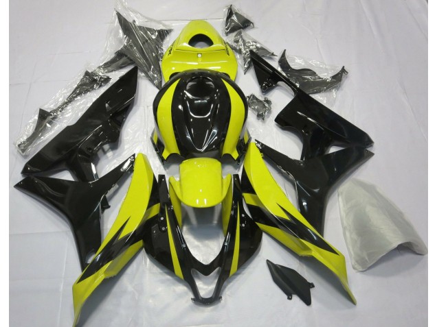 Yellow and Black OEM Design 2007-2008 Honda CBR600RR Motorcycle Fairing Yellow and Black OEM Design 2007-2008 Honda CBR600RR Motorcycle Fairing
